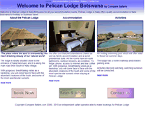 Tablet Screenshot of pelicanlodgebotswana.com